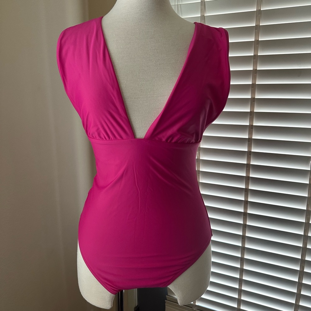 J.crew fushia one piece swim suit